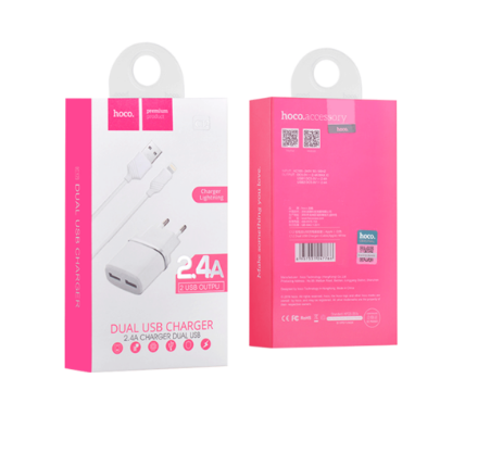 СЗУ Hoco 2.4A + кабель MicroUSB