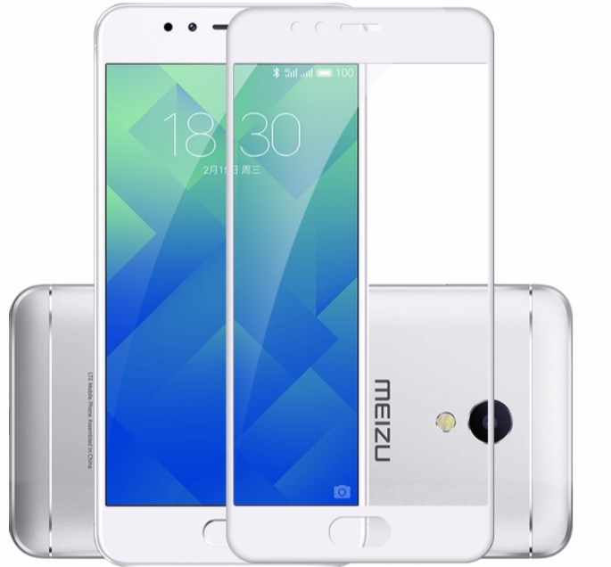 Защитное стекло для Meizu M5s 3D белое
