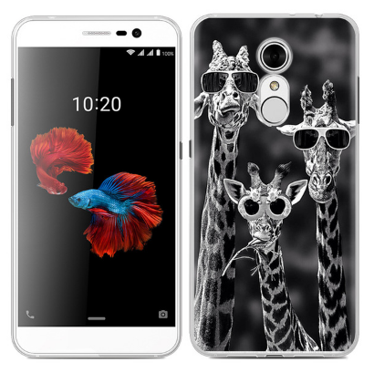 Чехол для ZTE Blade A910 Жирафы