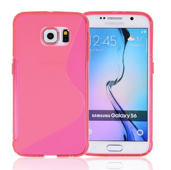 Чехол для Samsung Galaxy S6 "Волна" розовый
