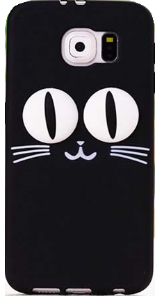 Чехол для Samsung Galaxy S6 Edge 3D Eyes Black Cat