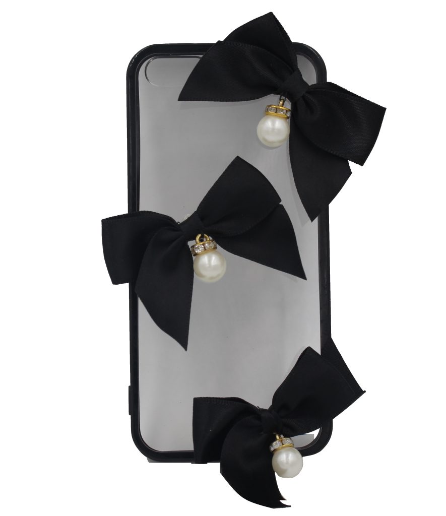 Чехол для iPhone 5/5S Большие Бантики Черный