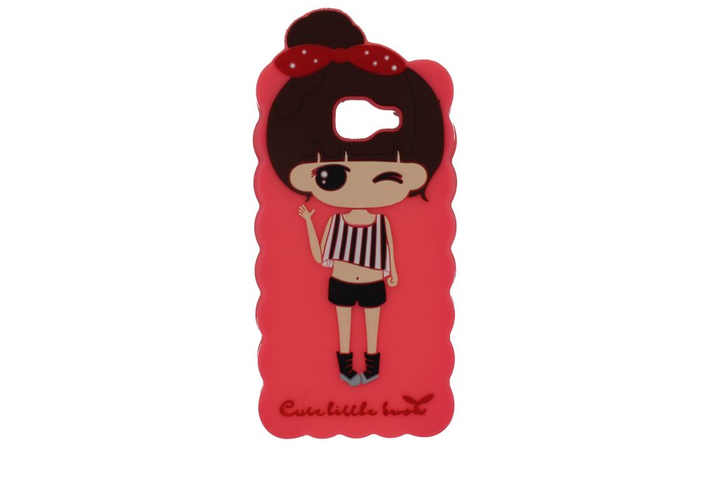 Чехол для Samsung Galaxy A7 2016 Cute Little Bush Girl Персиковый