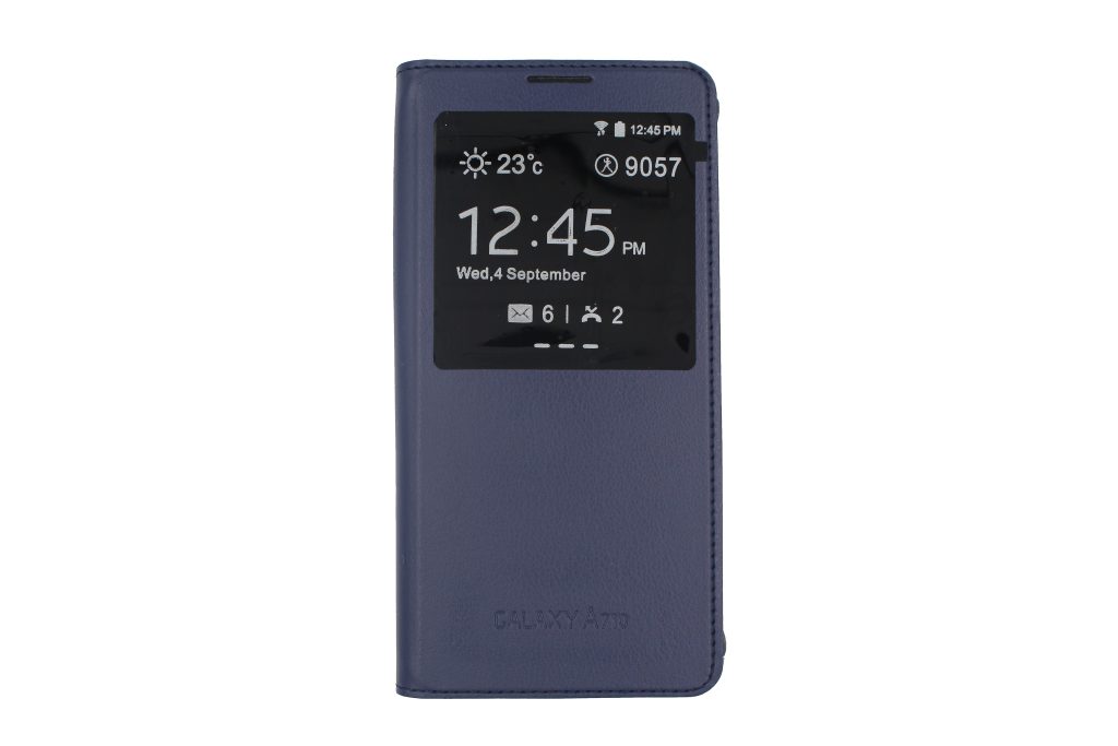 Чехол-книжка для Samsung Galaxy A7 2016 с окном синий