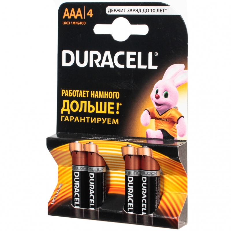 Элемент питания Duracell LR03-4BL Basic