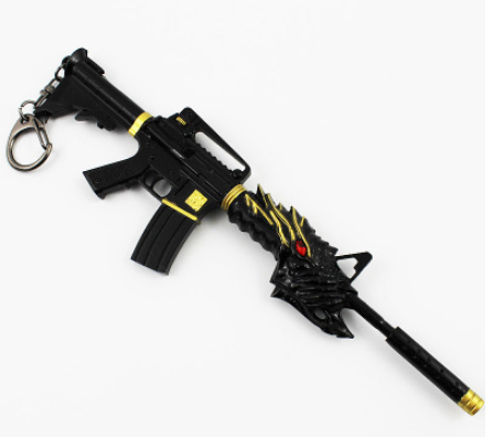 Брелок "Винтовка М4" Черно-золотой (19cm)