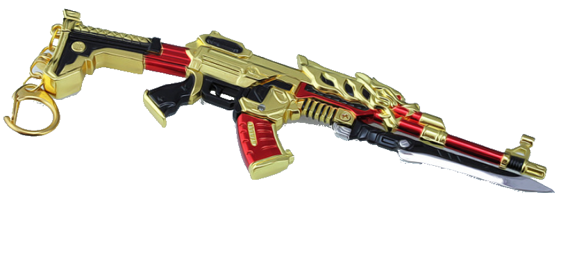 Брелок "Винтовка АК 47" Черно-золотой (17cm)