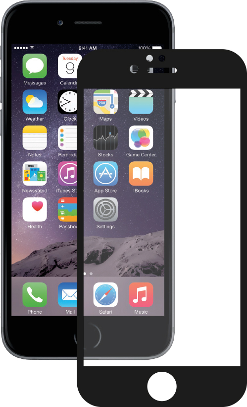 Защитная пленка для iPhone 6/6S 3D черная