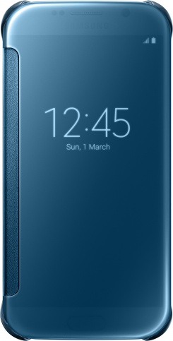 Чехол-книжка для Samsung Galaxy S6 Clear View Cover голубой