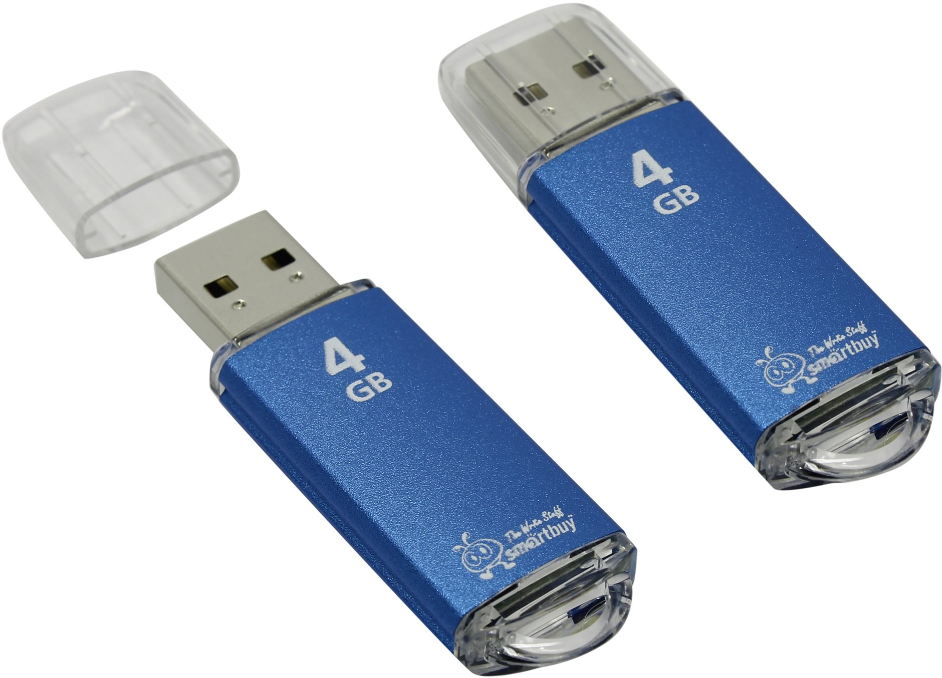 USB-Flash 4GB Smart Buy V-Cut синяя