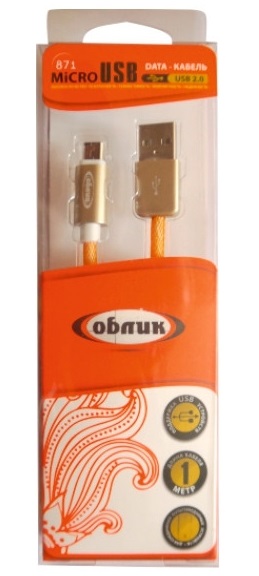 Кабель Облик MicroUSB Оранжевый