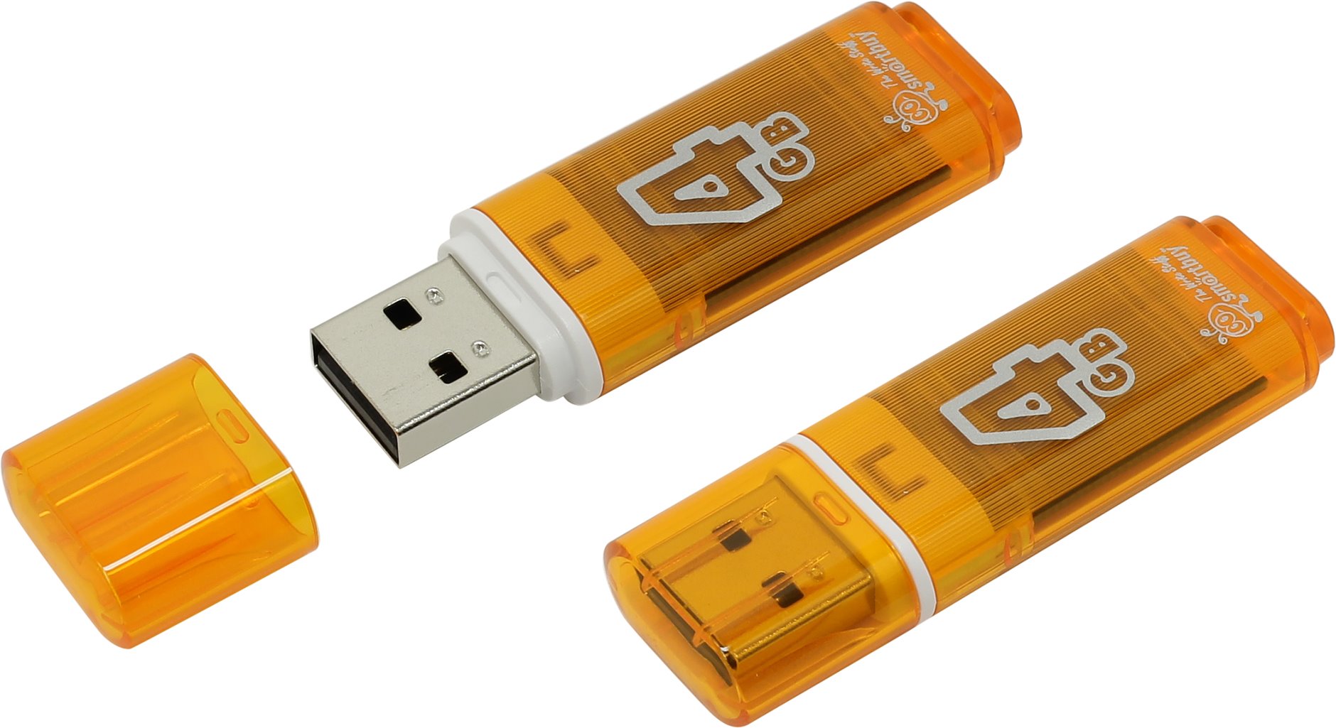 USB-Flash 4GB Smart Buy Glossy Series оранжевая