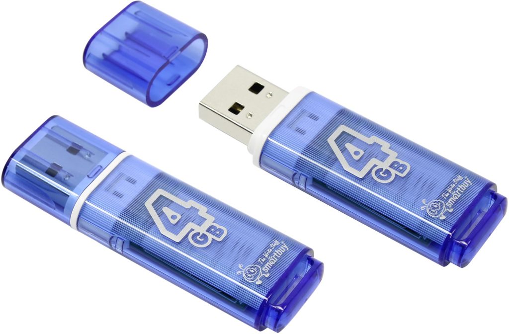 USB-Flash 4GB Smart Buy Glossy Series синяя