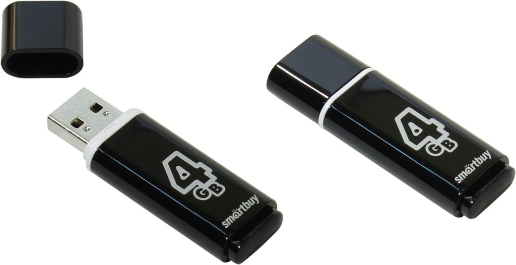 USB-Flash 4GB Smart Buy Glossy Series черная