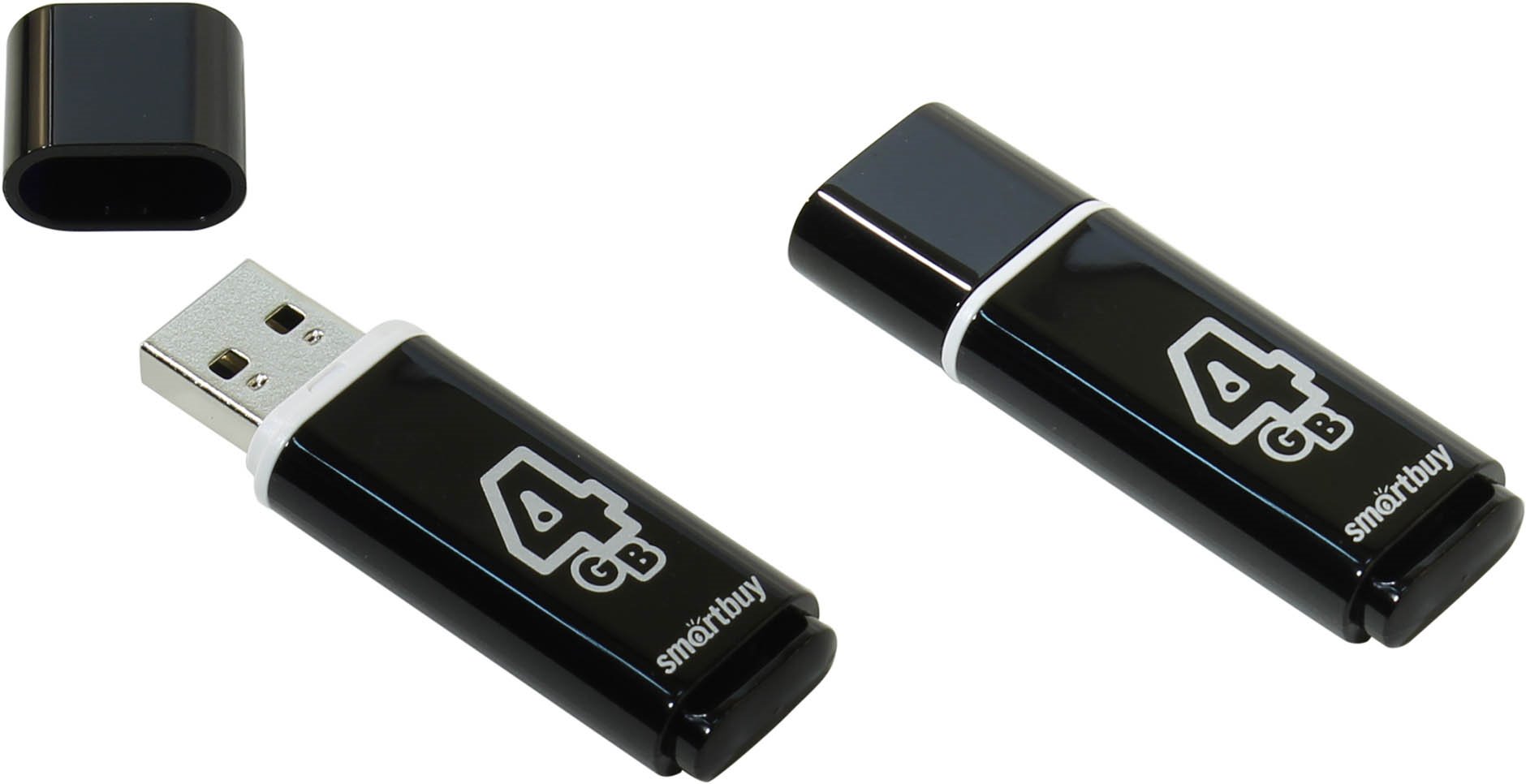 USB-Flash 4GB Smart Buy Glossy Series черная