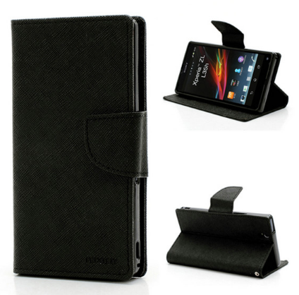 Чехол-книжка для Sony Xperia Z Mercury Черный