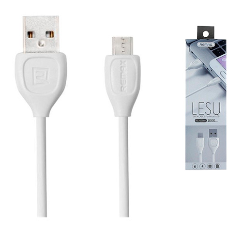 Дата-кабель microUSB Remax RC-050m белый