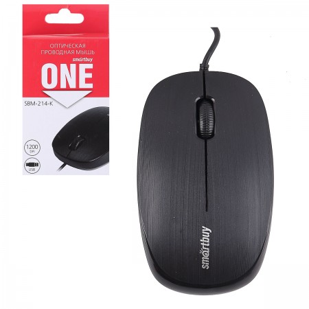 Оптическая мышь SmartBuy One 214, USB, черная