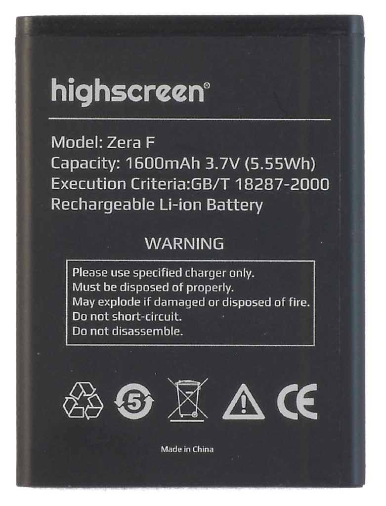 Батарея/аккумулятор Highscreen Zera F (1600mAh)