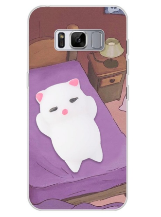 Чехол для Samsung Galaxy S8 Anti-stress Cat on the bed