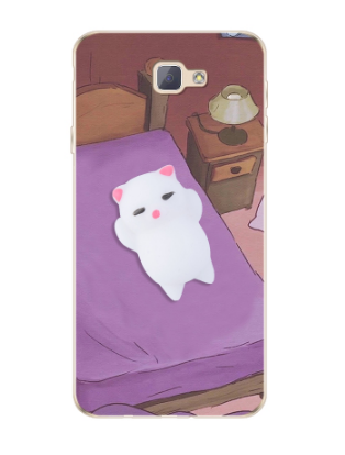 Чехол для Samsung Galaxy A7 2017 Anti-stress Cat on the bed