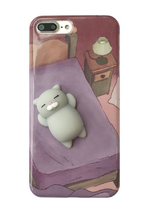Чехол для iPhone 7/8 Plus Anti-stress Cat on the bed