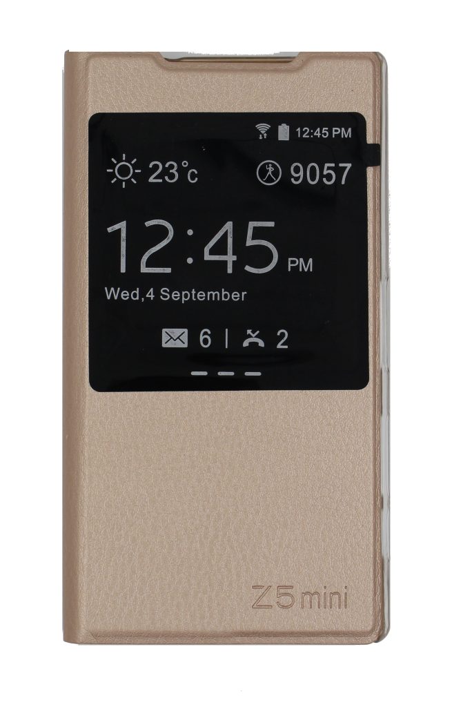 Чехол-книжка для Sony Xperia Z5 Сompact (E5803/E5823) золотой
