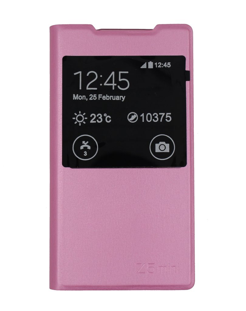 Чехол-книжка для Sony Xperia Z5 Сompact (E5803/E5823) розовый