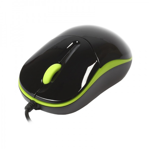 Оптическая мышь SmartBuy One 343, USB, черно-зеленая