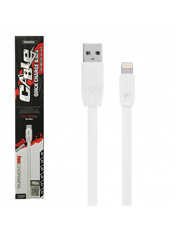 Дата-кабель Remax RC-001i iPhone 5/6/7/8/X белый