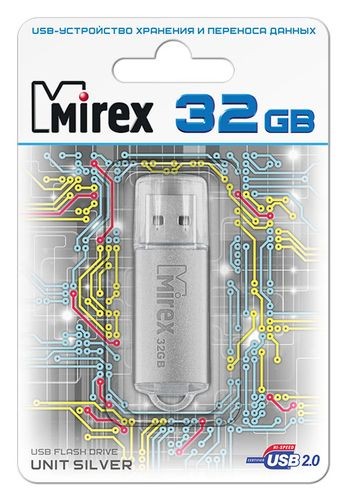 USB-Flash 32GB Mirex Unit Silver