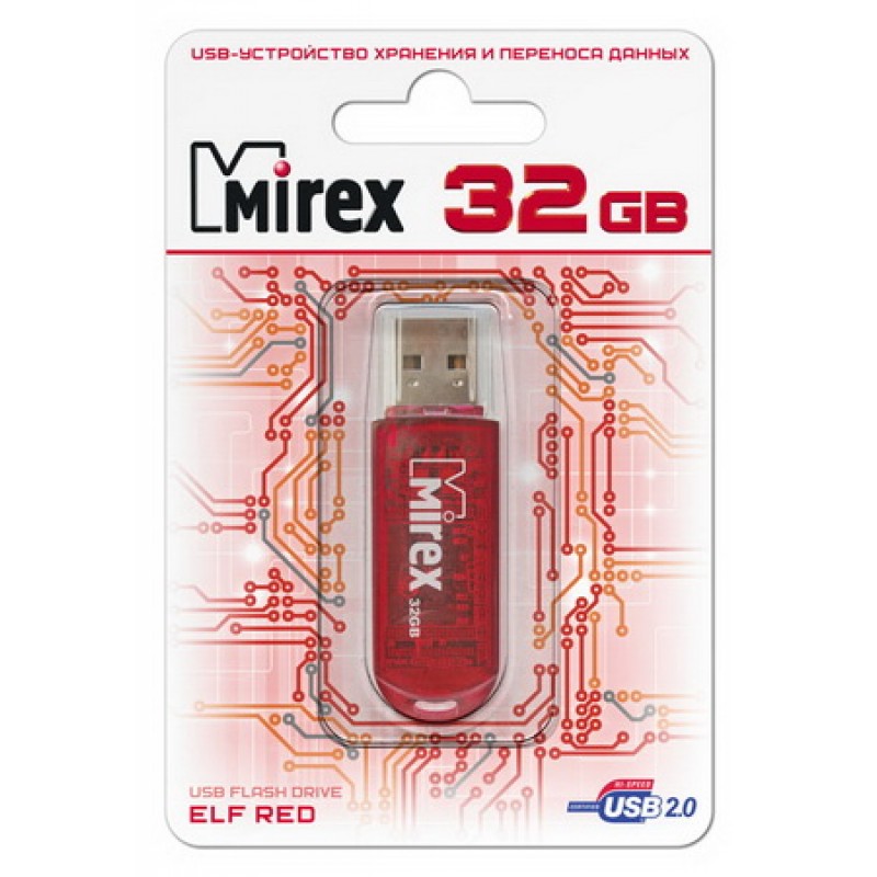 USB-Flash 32GB Mirex ELF Red