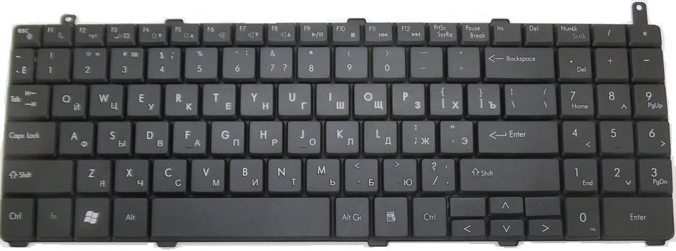 Клавиатура для ноутбука DNS A550 TW9 (MP-08G63SU-9201H) черная