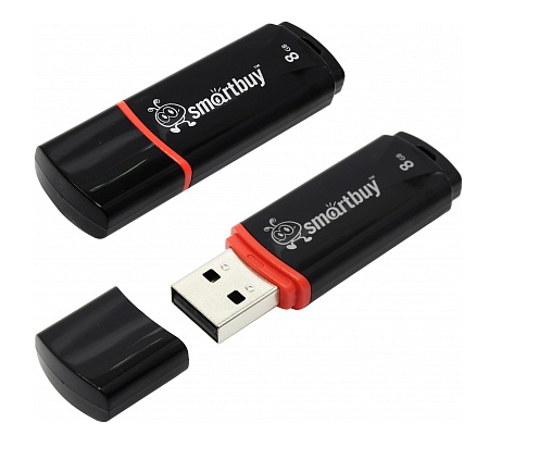 USB-Flash 8GB Smart Buy Crown (USB 2.0) черная