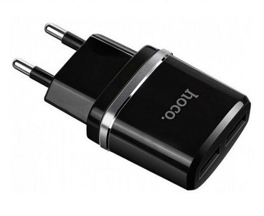 Сетевое ЗУ HOCO C12 2.4A черный