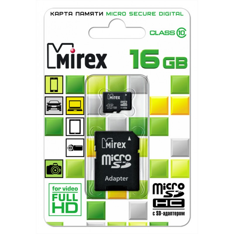 Карта памяти 16GB Mirex (Class 10)