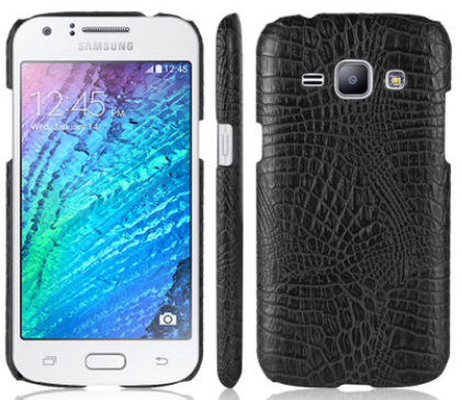 Чехол для Samsung Galaxy J1 2016 (SM-J120F/DS) Crocodile синий