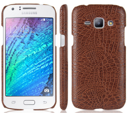 Чехол для Samsung Galaxy J1 2016 (SM-J120F/DS) Crocodile коричневый