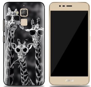 Чехол-накладка для Asus ZenFone 3 Max (ZC520TL) Жирафы