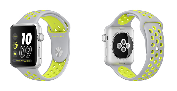 Ремешок спортивный Dot Style для Apple Watch 38mm серо-зеленый