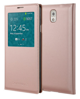 Чехол для Samsung Galaxy Note 3 S-View Gold