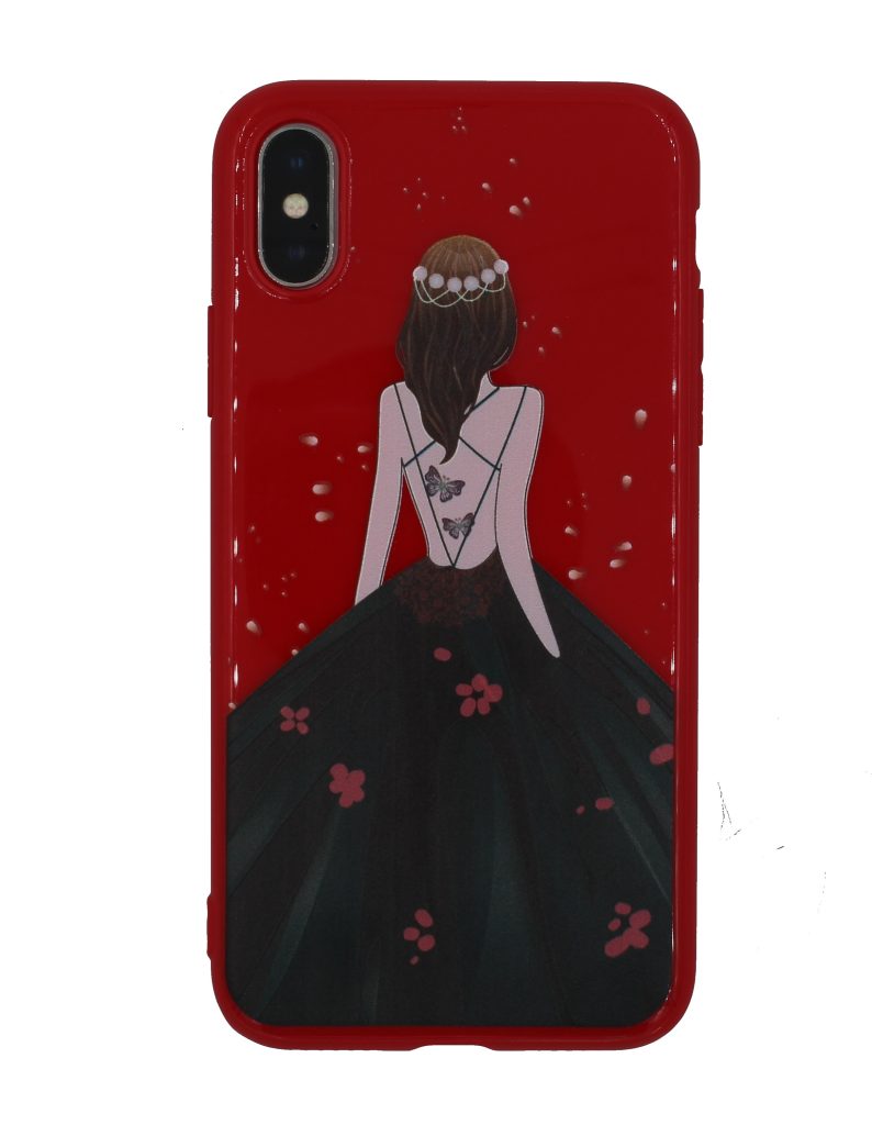 Чехол-накладка для iPhone X "Бабочки на спине"