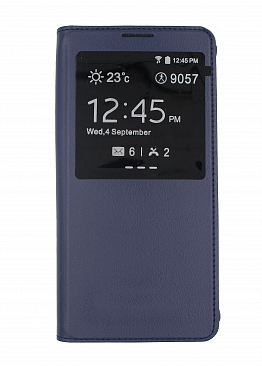 Чехол-книжка для Samsung Galaxy A7 2015 с окном синий