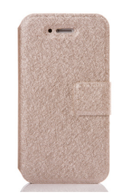 Чехол-книжка для iPhone 4/4S PU золотой