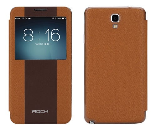 Чехол-книжка для Samsung Galaxy Note 3 Neo Rock коричневый