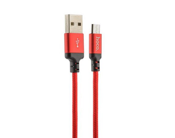 Дата-кабель Hoco MicroUSB X14 красный (1m)