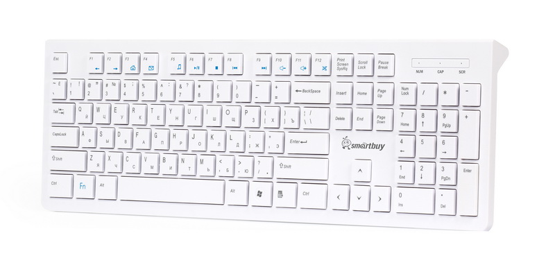 Клавиатура SmartBuy Slim 206 USB, белая (SBK-206US-W)