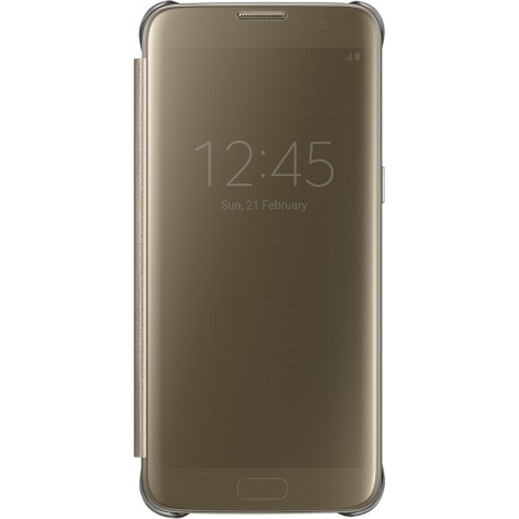 Чехол-книжка для Samsung Galaxy S7 Edge Clear View Cover Золотой