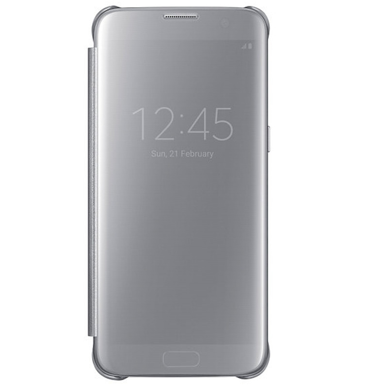 Чехол-книжка для Samsung Galaxy S7 Edge Clear View Cover Платина