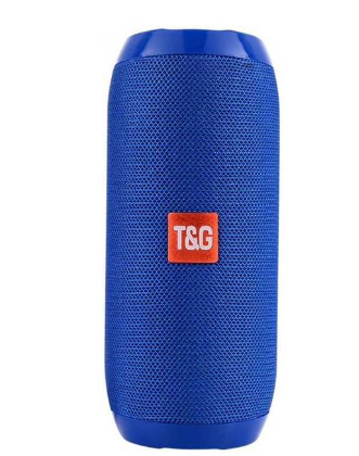 Bluetooth колонка TG106 (fm, micro sd, usb, aux) синяя